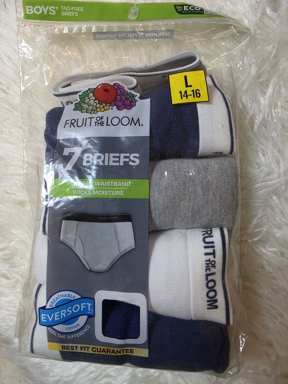 New Fruit of the Loom Boys' Multi Pack Briefs - Size Large